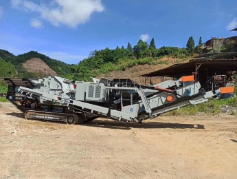 广东清远时产180-220吨石灰石移动破碎生产线